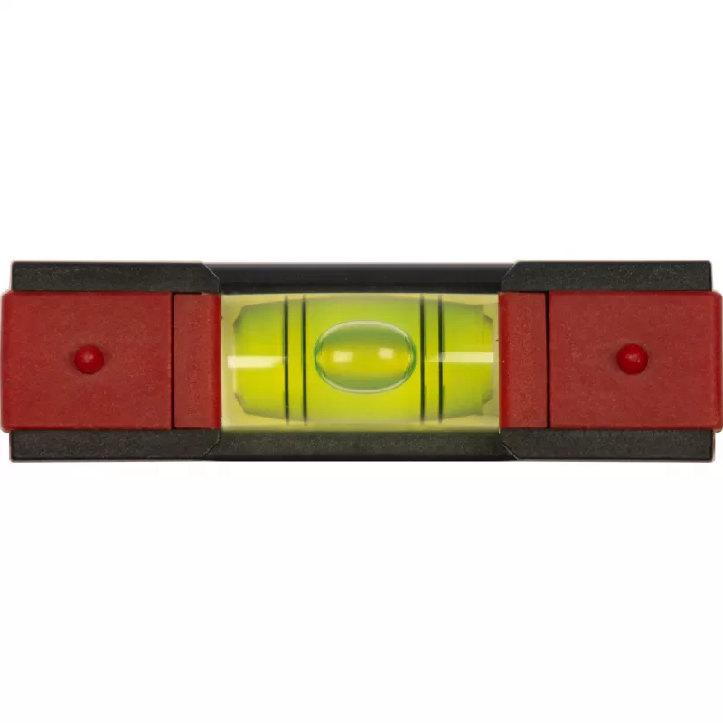 WIHA Mini gulsčiukas kišeninis 8 cm pilkas/raudonas su magnetu