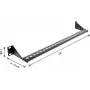 Delock 19 inch 1U kabelių tvarkymo panelė su reguliuojamu gyliu 40-90 mm, juoda