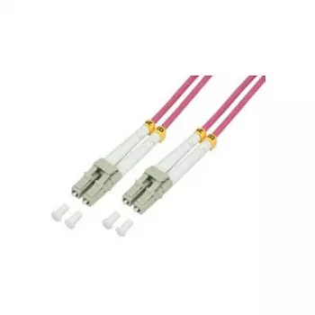 LogiLink OM4 LC/LC dvipusis daugiamodis šviesolaidžio kabelis, 75m, LSZH, Aqua