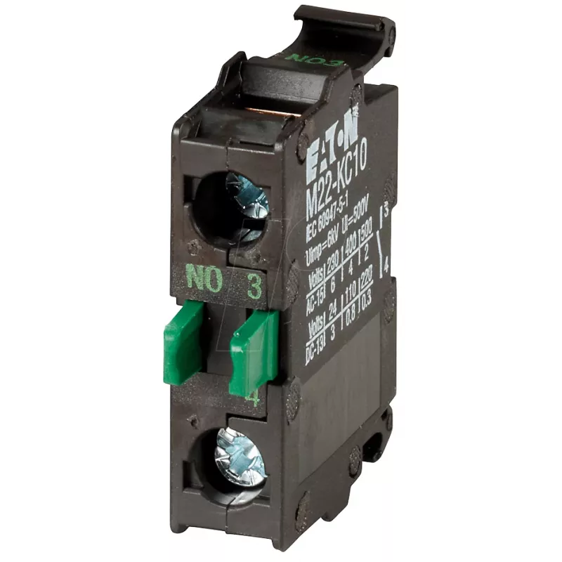 EATON M22-CKC10 kontaktinis elementas 1NO pagrindo tvirtinimui su spyruokliniais gnybtais