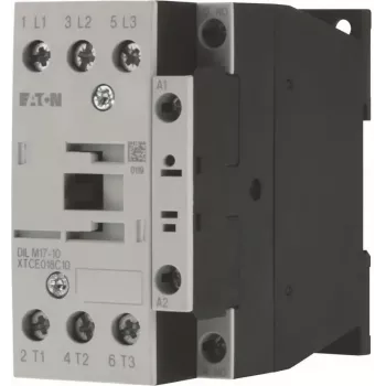 Eaton DILM17-10 galios kontaktoriai, 3 polių, 1 NO pagalbinis, 230 V AC 50 Hz / 240 V AC 60 Hz ritė, 17 A, 7,5 kW