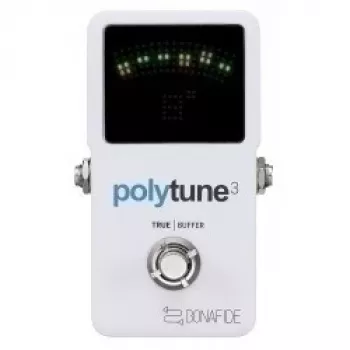 TC Electronic POLYTUNE 3 White polifoninis derintuvas pedalas su MASH perjungikliu ir Bonafide buferiu