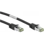Wentronic Goobay CAT 8.1 S/FTP (PiMF) Patch Laidas, 10 m, juodas, LSZH be halogenų, varis AWG 24