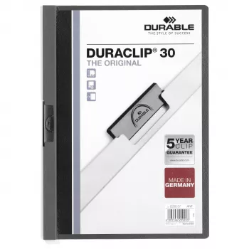 DURABLE DURACLIP 30 A4 segtuvas su spaustuku mėlynas