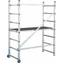 KRAUSE CORDA Scaffolding Mini 3 m aukščio mobilus aliumininis pastolių bokštas su 4 pasukamais ratukais, platforma 1500x600 mm, 2 apkrovos klasė, EN 1004