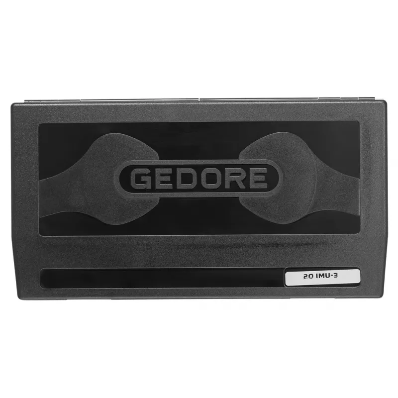 GEDORE 1/4 colio veržliarakčių komplektas 20 IMU-3, 33 dalių, šešiabriauniai 4-14 mm, 72 dantų reketas