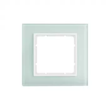 Berker B.7 Glass 1 gangų dengiamasis rėmelis Polar White
