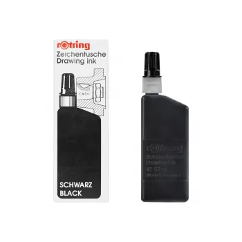 rOtring Isograph juodas pigmentinis rašalas 23 ml techniniams rašikliams
