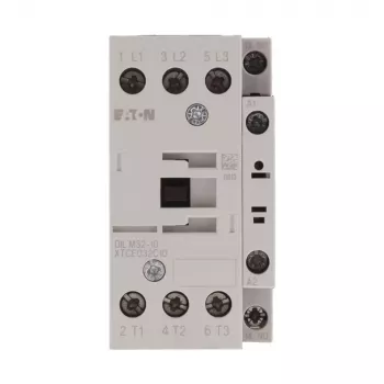 Eaton DILM32-10 galios kontaktoriai, 3 polių, 32 A, 230 V AC 50 Hz / 240 V AC 60 Hz ritė, 1 NO pagalbinis kontaktas
