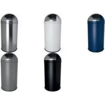 Helit H2401795 šiukšlių dėžė, 30 litrų, juoda, apvali, polipropilenas