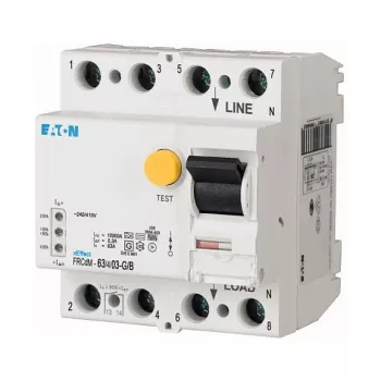 EATON FRCDM-63/4/03-G/B liekamosios srovės grandinės pertraukiklis, 63A, 4 polių, 300mA, B tipas