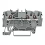 WAGO 2001-1301 3 laidų praėjimo gnybtų blokas, 1,5 mm², Push-in CAGE CLAMP, Ex e II, pilkas