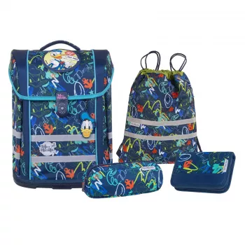 McNeill mokyklinė kuprinė PERFECTO 5 dalių komplektas Donald Duck