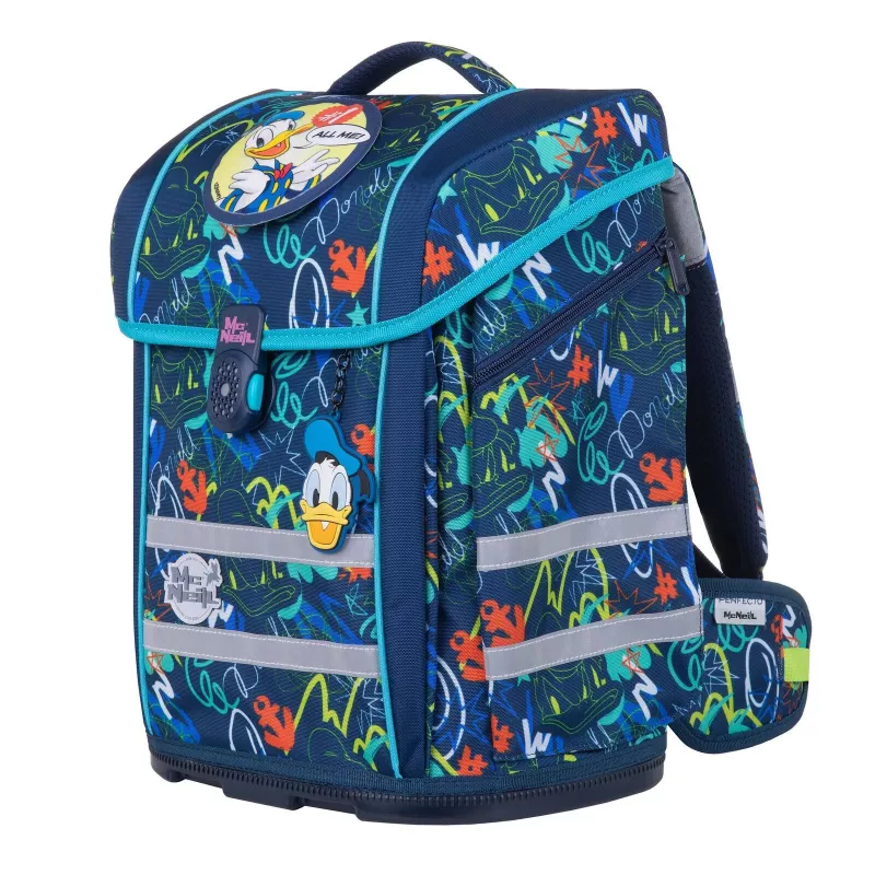 McNeill mokyklinė kuprinė PERFECTO 5 dalių komplektas Donald Duck