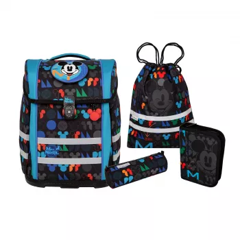 McNeill PERFECTO mokyklinė kuprinė 5 dalių komplektas Disney Mickey Mouse