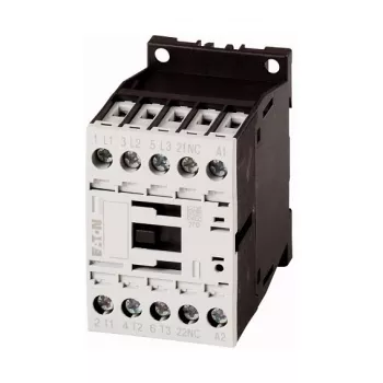 EATON Moeller DILM9-01 24 V DC 3-polių kontaktorius, 9 A, 4 kW, 1 NC pagalbinis kontaktas, varžtiniai gnybtai, montavimui ant DIN bėgelio