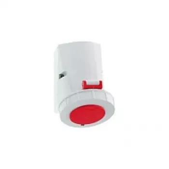 BALS 1155 sieninis kištukinis lizdas 32A 5 polių 400V 6h IP67 raudonas/pilkas
