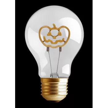 SYNERGY21 LED Retrofit dekoratyvinė lemputė A68 Helovino moliūgas su akumuliatoriumi