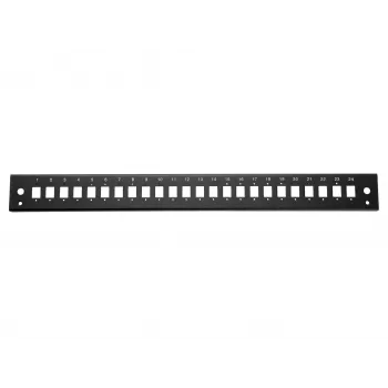 EQUIP 19 inch Patch Panel 24x LC-Duplex SC-Simplex, plieninis, juodas - 1U stovo modulis