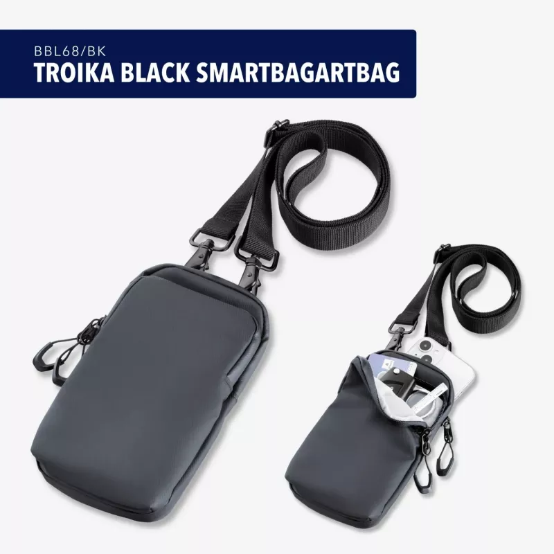 TROIKA BLACK SMARTBAG Smartphone pečių krepšys BBL68/BK