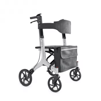 WEINBERGER Aluminium Rollator XXL 2262 – Sunkiojo naudojimo 200 kg vaikštynė su sėdyne, antracitas/sidabras