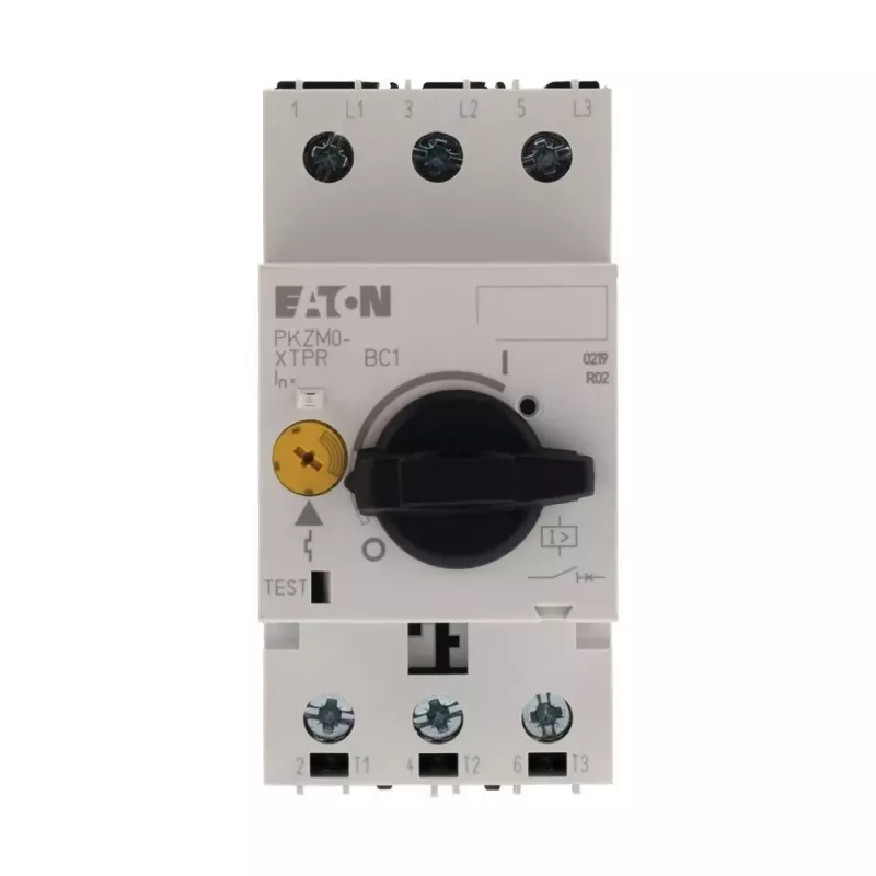 EATON PKZM0-1 Variklio apsaugos automatinis jungiklis, 0,63-1A, 3 polių, 0,25kW esant 400V, su sukama rankenėle ir varžtais