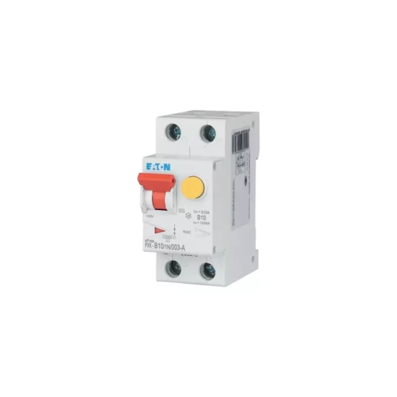 Eaton PXK-B10/1N/003-A RCBO 10A 30mA Type A 1P+N 230V 6kA 2 moduliai