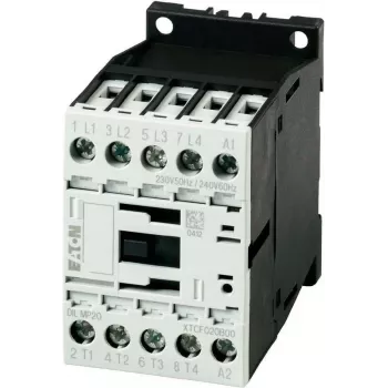 Eaton DILM9-01 galios kontaktoris, 3 polių, 9 A, 230/240 V AC ritė, 1 NC pagalbinis kontaktas