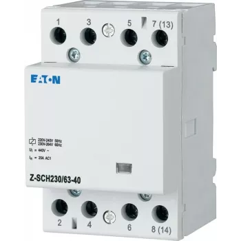EATON Z-SCH230/63-40 įrengimo kontaktoriai, 4 NO, 63 A, 230 V AC ritė