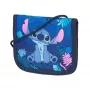 McNeill Disney Stitch krūtinės krepšys mėlynas - vaikų kaklo piniginė su užtrauktuku ir Velcro kišenėmis
