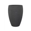 Emsa Landhaus Flower Pot 283/65 Black-Granite D47 – 47 cm apvalus vazonas, 38 L, atsparus UV ir šalčiui, vidaus ir lauko