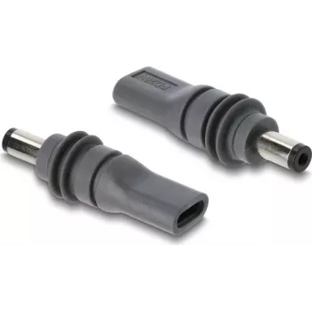Delock USB Type-C moteriškas į DC 5,5 x 2,1 mm vyriškas adapteris, skirtas Starlink Mini - pilka
