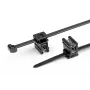 HellermannTyton T50ROSEC4A-PA66W-BK kabelio raištis su tvirtinimo spaustuku, 200mm x 4.6mm, juodas, 100 vnt.