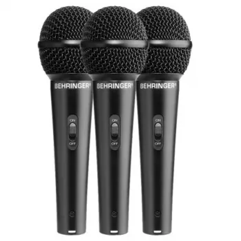 Behringer XM1800S dinaminis mikrofonas 3 vnt. komplektas su dėklu