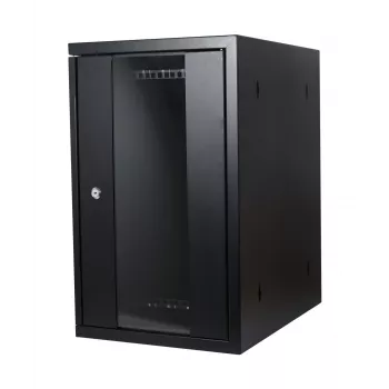 ALLNET 19 colių vertikalus sieninis tinklo spintos kabinetas T370 juodas SMH serijos