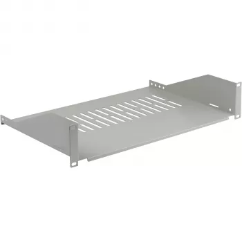 EFB ELEKTRONIK 19 colių 2U fiksuota lentyna, 300 mm gylio, 22 kg apkrova, šviesiai pilka RAL 7035