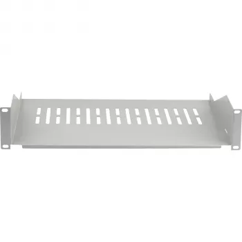 EFB ELEKTRONIK 19 colių 2U fiksuota lentyna, 300 mm gylio, 22 kg apkrova, šviesiai pilka RAL 7035
