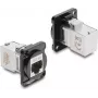 Delock D-Type modulis RJ45 lizdas-lizdas 90° kampu Cat.6A juodas/sidabrinis