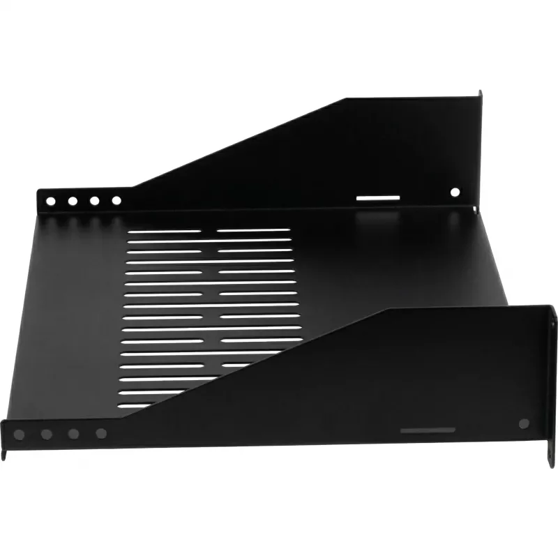 EFB ELEKTRONIK 19 colių 2U fiksuota stelažo lentyna, 300 mm gylio, 22 kg apkrova, juoda RAL 9005