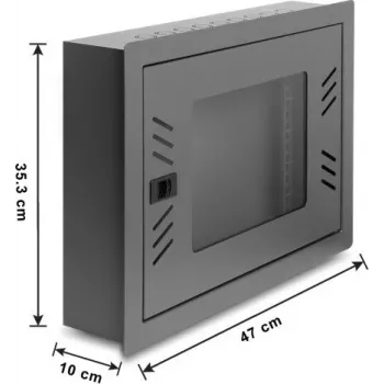 Delock 12U Wall-Mount Network Cabinet 6U, nuimamos priekinės durys, juodos spalvos
