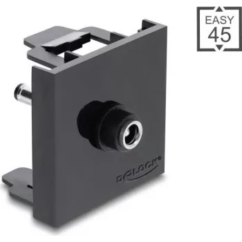 Delock Easy 45 modulis DC 5,5 x 2,5 mm lizdas į DC 5,5 x 2,1 mm kištuką, juodas