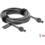 Delock 91824 DC 5,5 x 2,1 mm į DC 5,5 x 2,1 mm maitinimo laidas, skirtas Starlink Mini, 3 m, pilkas