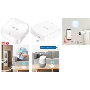LogiLink Zigbee Gateway, Wi-Fi 802.11b/g/n, Tuya suderinamas, baltas