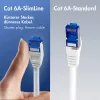 LogiLink SlimLine Cat.6A S/FTP LSZH Patch Cable, balta, 7,5 m