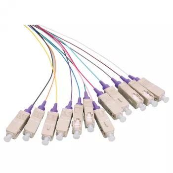 LOGILINK Fiber Pigtail rinkinys 12 x SC OM4 2m, spalvotas, violetinis connector