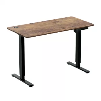 LOGILINK EO0057 elektrinis stalas su reguliuojamu aukščiu, 120x60 cm, vienas variklis, rudas stalviršis, 70 kg apkrova