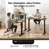 LOGILINK EO0057 elektrinis stalas su reguliuojamu aukščiu, 120x60 cm, vienas variklis, rudas stalviršis, 70 kg apkrova