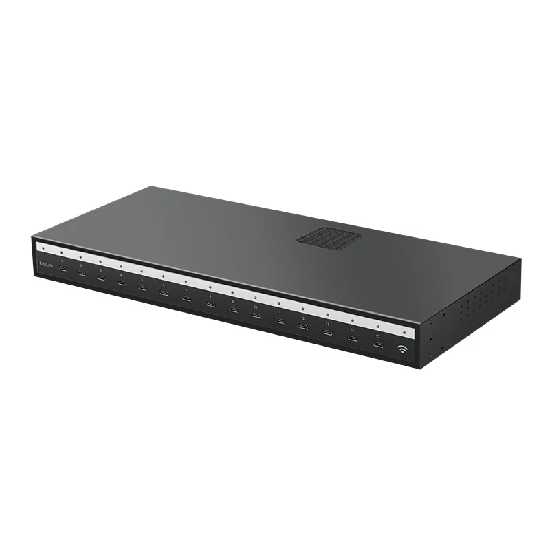 LogiLink USB-C Multi-Charger (IPSS), 15 prievadų, PD, Smart, juodos spalvos