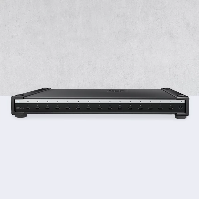 LogiLink USB-C Multi-Charger (IPSS), 15 prievadų, PD, Smart, juodos spalvos