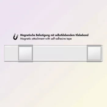LogiLink LED po spintele šviesa, itin plona, PIR jutiklis, 200mm, 80lm, USB-C įkraunama, magnetinis tvirtinimas, šalta balta